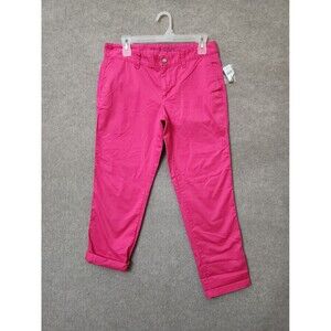GAP Girlfriend Khaki Pants Womens 2 Pink Stretch NEW